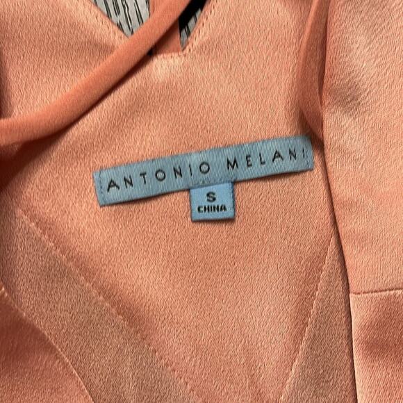 ANTONIO MELANI Coral Satin Sleeveless Blouse - Picture 7 of 8